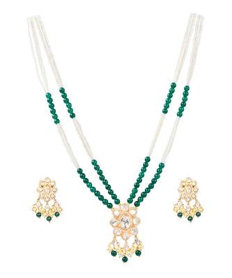 Moissanite polki necklace set 4