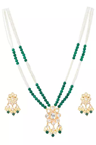 Moissanite polki necklace set