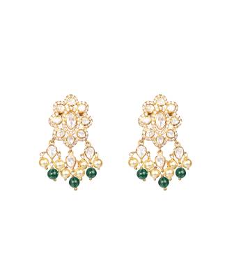 Moissanite polki necklace set 5