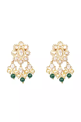 Moissanite polki necklace set