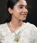 Moissanite polki necklace set