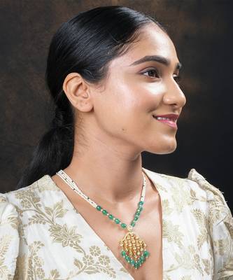 Moissanite polki necklace set 2
