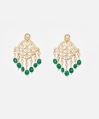 Moissanite polki necklace set 4