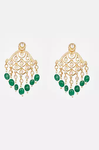 Moissanite polki necklace set