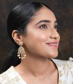 Moissanite polki earrings