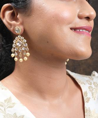 Moissanite polki earrings 2