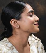 Moissanite polki earrings