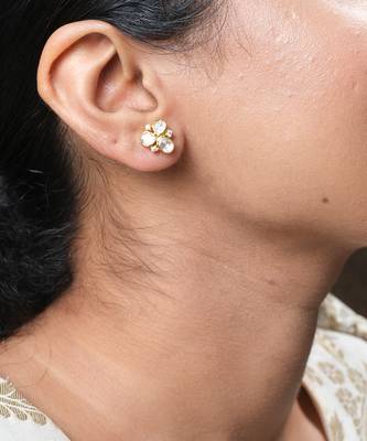 Moissanite polki earrings 2