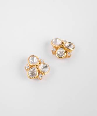 Moissanite polki earrings 3