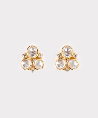 Moissanite polki earrings 4
