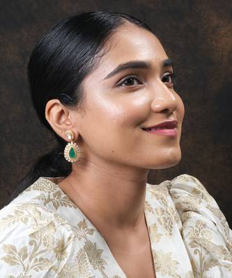 Moissanite polki earrings 1