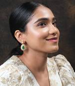 Moissanite polki earrings