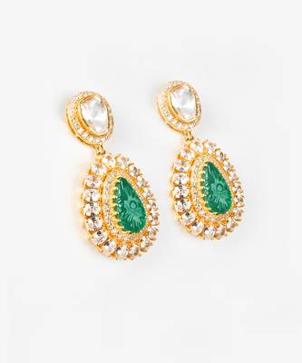Moissanite polki earrings 4