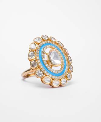 Moissanite polki ring 3