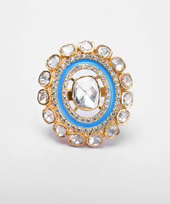 Moissanite polki ring 4