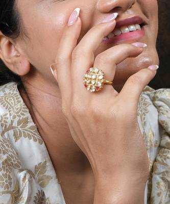 Moissanite polki ring 1