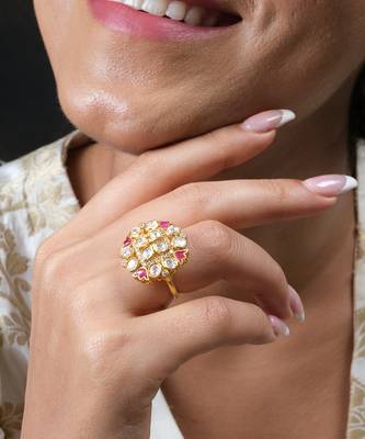 Moissanite polki ring 2