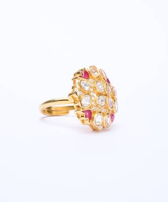 Moissanite polki ring 3