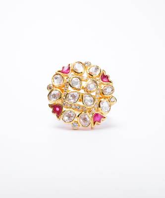 Moissanite polki ring 4