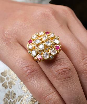Moissanite polki ring 5