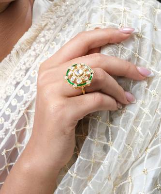 Moissanite polki ring 1