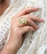 Moissanite polki ring