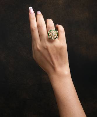 Moissanite polki ring 2