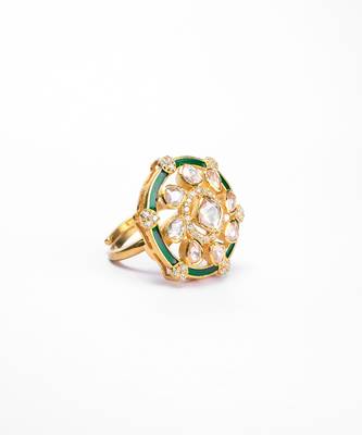 Moissanite polki ring 3
