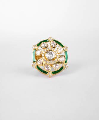 Moissanite polki ring 4
