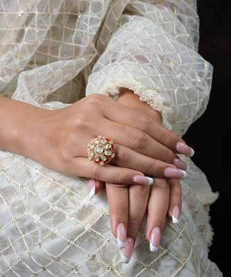 Moissanite polki ring 2