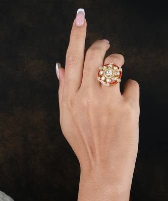 Moissanite polki ring 3