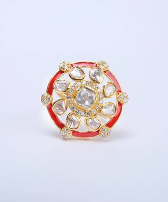 Moissanite polki ring 4