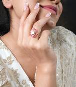 Moissanite polki ring