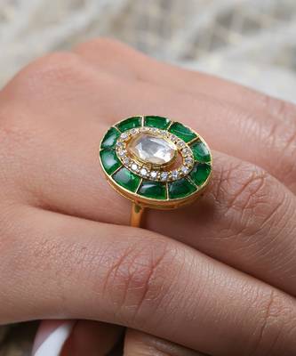Moissanite polki ring 3