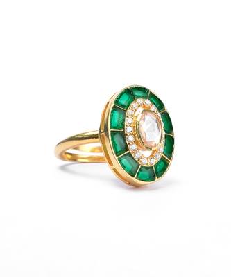 Moissanite polki ring 4