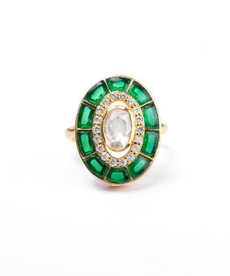 Moissanite polki ring 5