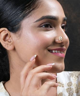 Moissanite polki nath 2