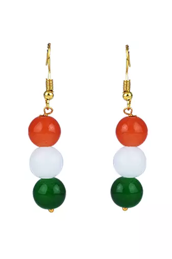 indian tiranga/tricolour/national flag necklace set handmade fashion jewellery for independence day