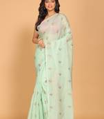 Kota embroidery sarees(Green)