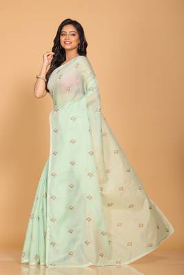 Kota embroidery sarees(Green) 3