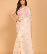 Kota embroidery sarees(Beige)