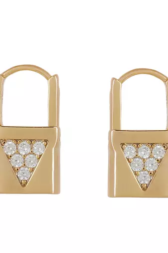 Rose Plated Trendy Bali Huggie Earrings For Wo  And Girls