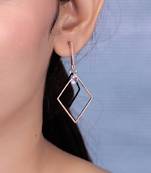 jiyanshi Square Arc Earrings | Gold-Plated Figure Geometric Dangle | Hypoallergenic Lightweight Jewelry for Wo 