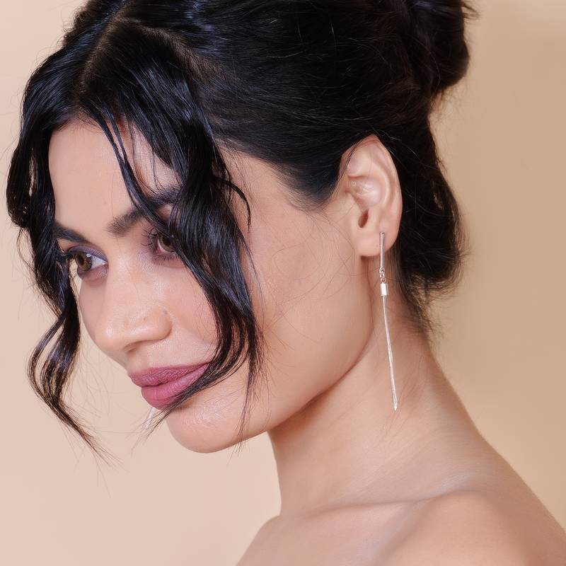 Wo  Set of 3 Rose-Gold-Plated Pear-Beaded Earrings