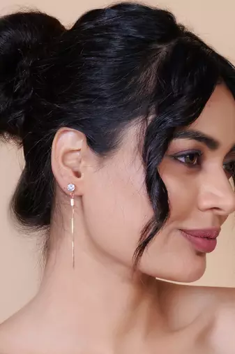Wo  Set of 3 Rose-Gold-Plated Pear-Beaded Hoop Earrings