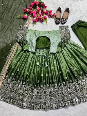 silk gown pant with georgette dupatta sets 3