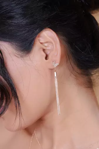 Wo  Set of 3 Rose-Gold-Plated Pear-Beaded Hoop Earrings