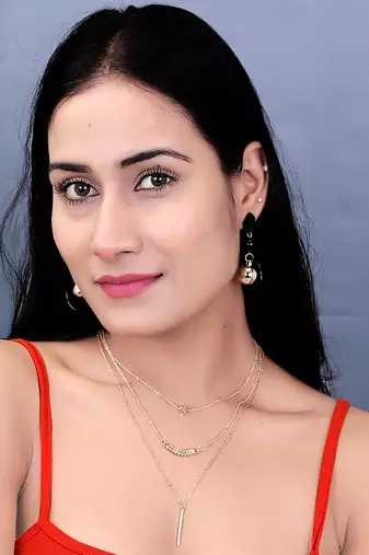 Wo  Set of 6 Gold-Plated Pear-Beaded Hoop Earrings 