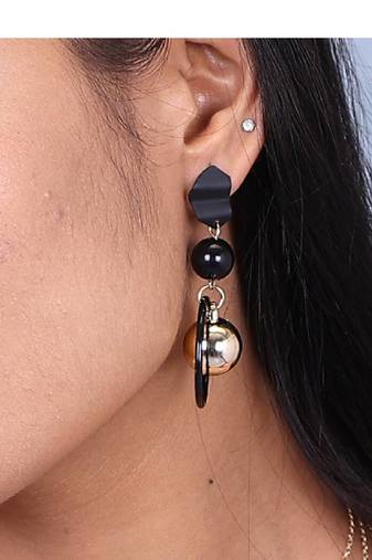 Wo  Set of 6 Gold-Plated Pear-Beaded Hoop Earrings 