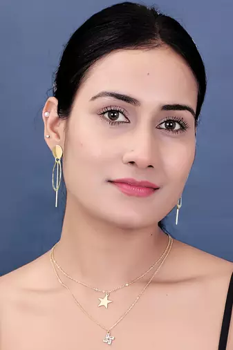 Wo  Set of 6 Gold-Plated Pear-Beaded Fashion Earrings
